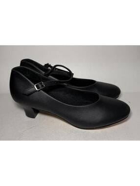 Theatricals Women's Black Leather Sole Tap Dance Shoe Heels